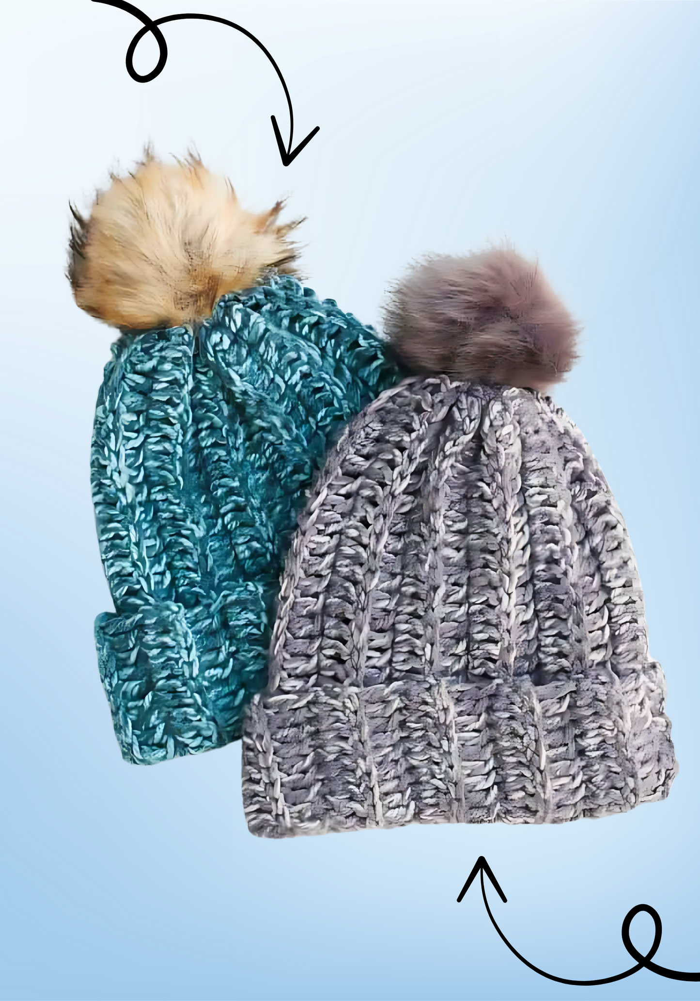 DIY Winter Crochet Beanie Pattern (Tutorial PDF+3 VIDEO)